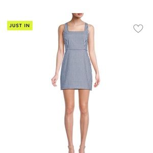 NWT Favorite Daughter Breakup Dress Navy Gingham Size 4